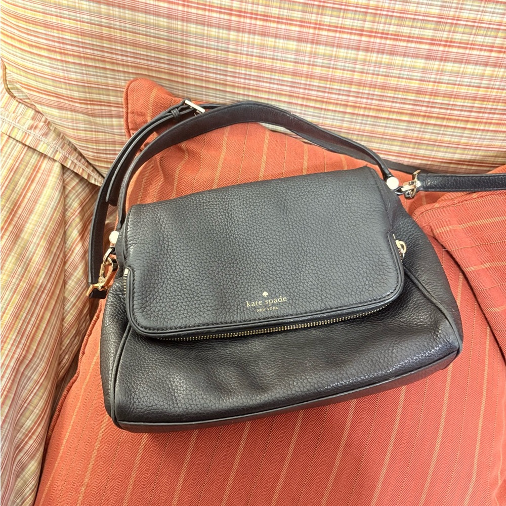 Kate Spade Black Pebbled Shoulder Bag